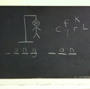 Chalkboard hangman